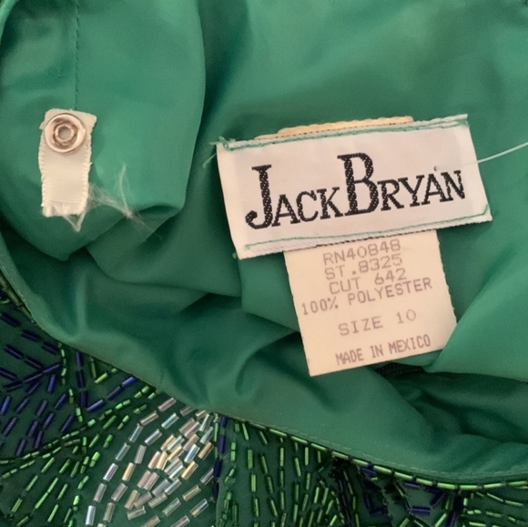 Beautiful Jack Bryan Vintage Green Gown - Picture 6 of 8